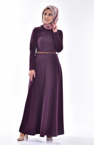 Dress with Belt 4028-05 Purple 4028-05