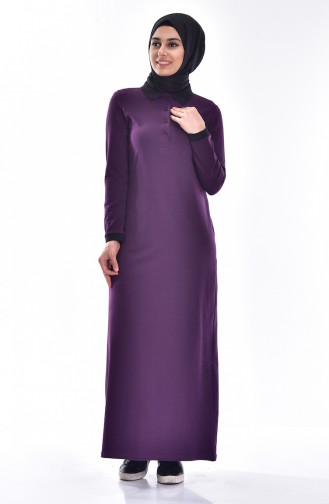 Purple Hijab Dress 2856-07