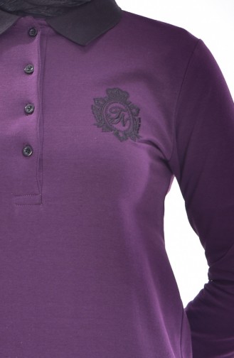 Purple Hijab Dress 2856-07