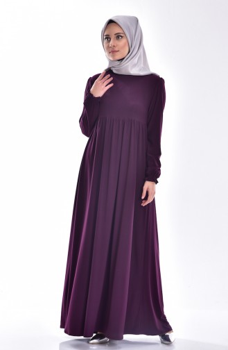 Lila Hijab Kleider 5001-03
