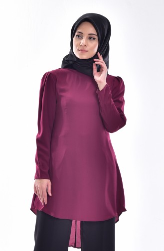 Asimetrik Tunik 0055-02 Mürdüm