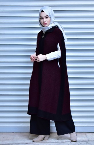 Claret Red Poncho 0001-05