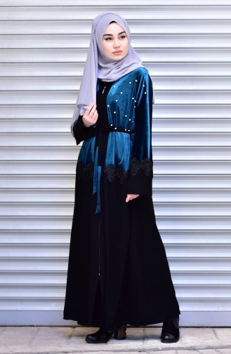 Oil Blue Abaya 7710-03