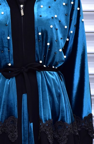 Oil Blue Abaya 7710-03