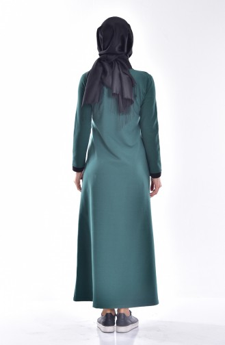 Petrol Hijab Dress 2856-10