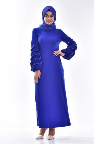 Saxe Hijab Dress 3225-05