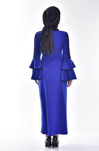 Saxe Hijab Dress 3261-05