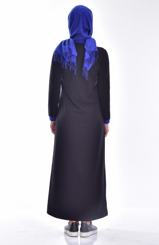 Black Hijab Dress 2856-04