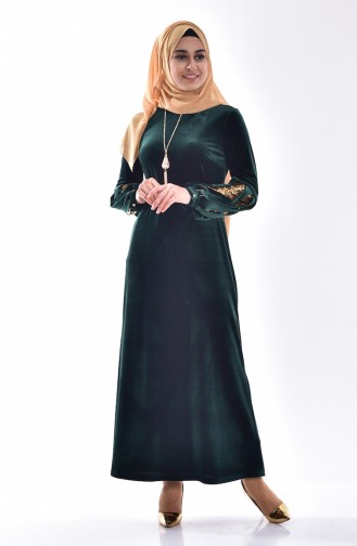 Green Hijab Dress 3247-03