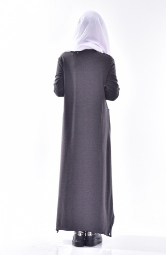 Anthracite Hijab Dress 1122-01