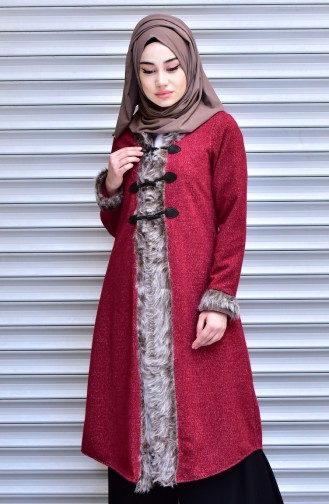Furry Coat 6294-02 Claret Red 6294-02