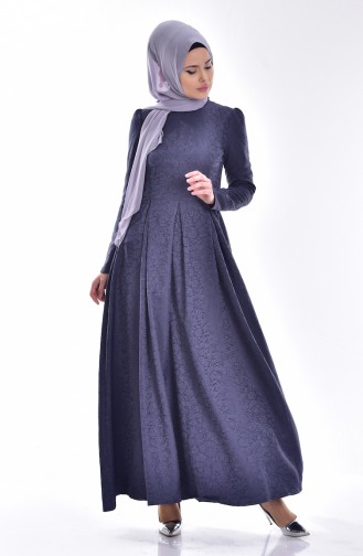 Smoke-Colored Hijab Dress 7157-02
