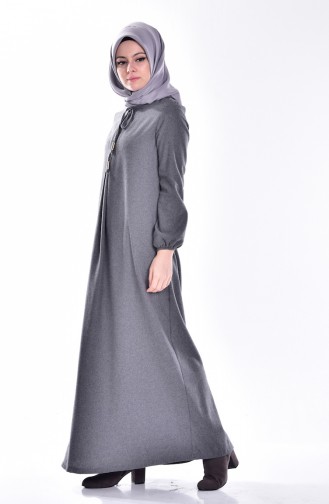 Gray Hijab Dress 1400-06