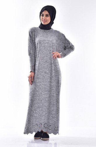 Gray Hijab Dress 1057-01