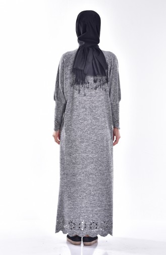 Gray Hijab Dress 1057-01