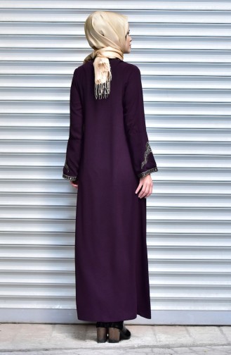 Decorated Abaya 99115-04 Purple 99115-04