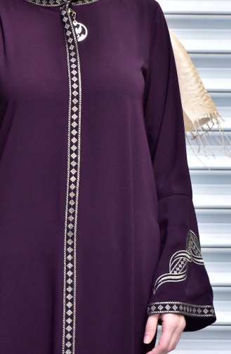 Decorated Abaya 99115-04 Purple 99115-04