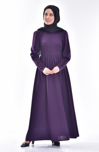 Lila Hijab Kleider 6132-03