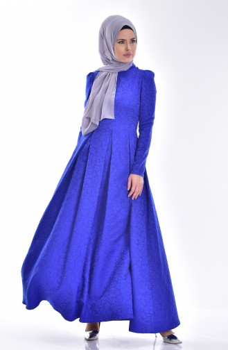 Saxe Hijab Dress 7157-04