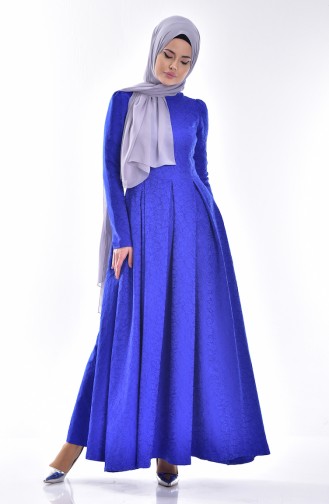 Saxe Hijab Dress 7157-04