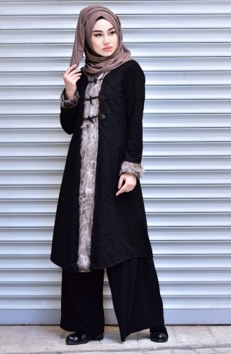 Furry Coat 6294-01 Black 6294-01