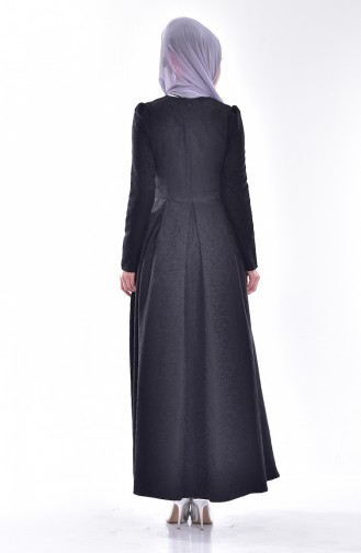 Black Hijab Dress 7157-11