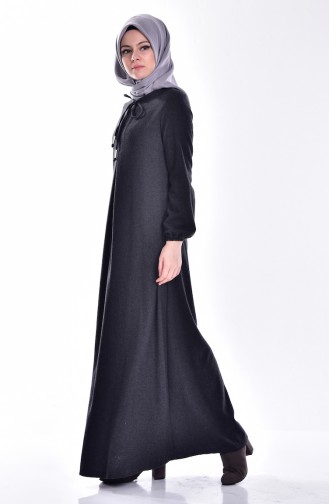 Bağcıklı Elbise 1400-05 Siyah