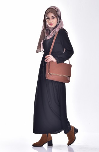 Black Hijab Dress 1160-01