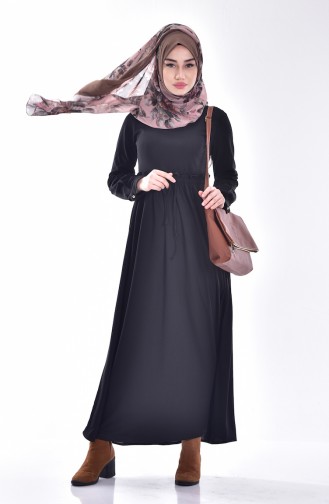 Black Hijab Dress 1160-01