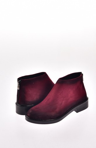 Claret Red Boots-booties 0501-03