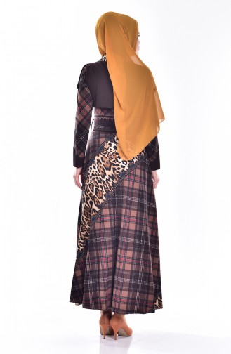 Black Coffee Hijab Dress 7195-02