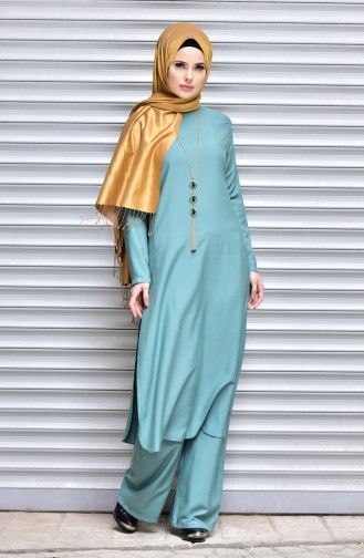 BENGISU Tunic Pants Double Suit 6011-01 Almond Green 6011-01