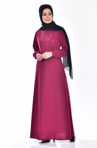 Fuchsia Hijab Dress 81480-02