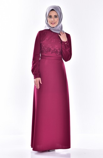 Fuchsia Hijab Dress 81482-02