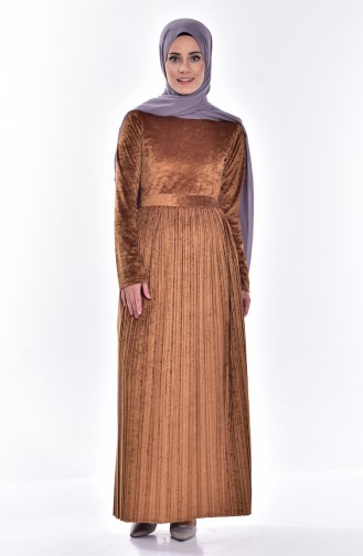 Mustard Hijab Dress 81477-06