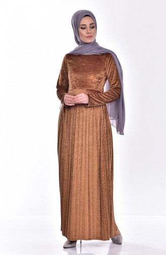 Mustard Hijab Dress 81477-06