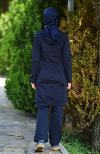 Islamic Sportswear Hoodie 17036-02 Navy Blue 17036-02