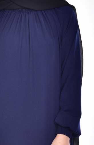 Navy Blue Hijab Dress 0021-01