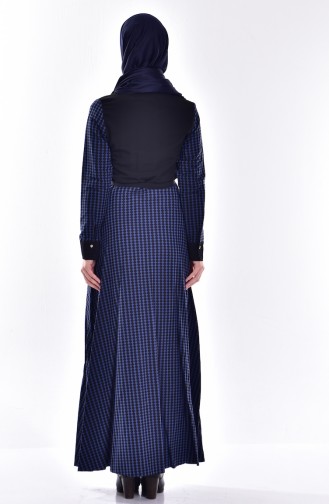 Blue Hijab Dress 7484-03
