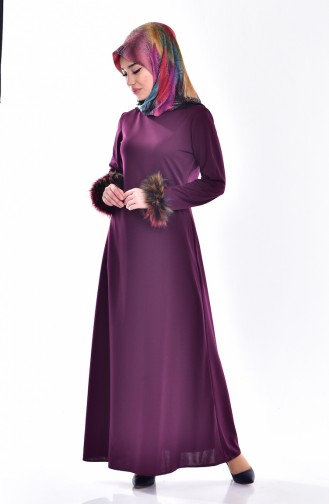 Purple Hijab Dress 81487-03