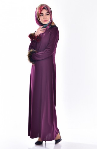 Purple Hijab Dress 81487-03