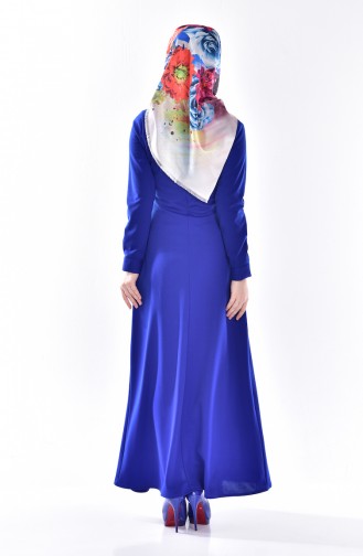 Saxe Hijab Dress 4417-06