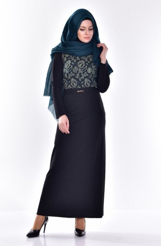 Green Hijab Dress 7323-02