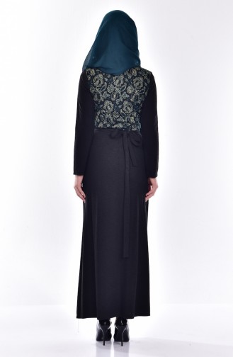 Green Hijab Dress 7323-02