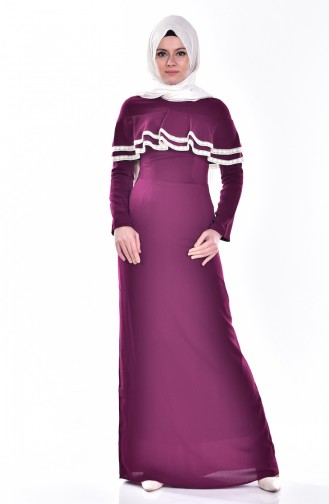 Plum Hijab Dress 0048-01