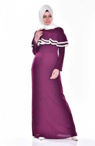 Plum Hijab Dress 0048-01