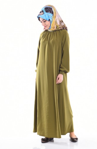 Robe Hijab Vert pistache 0021-02