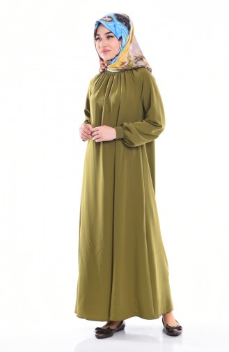 Pistachio Green İslamitische Jurk 0021-02