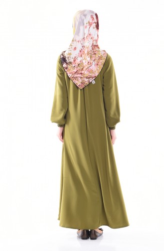 Pistachio Green İslamitische Jurk 0021-02