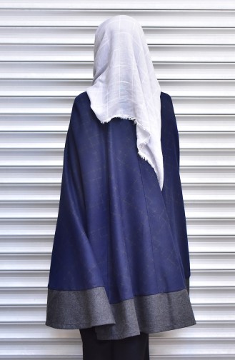 Navy Blue Poncho 5013-01